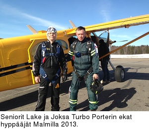 Seniorit Lake ja Joksa Turbo Porterin ekat hyppjt Malmilla 2013.